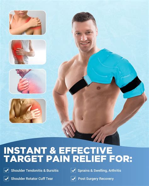 NEWGO Gel Ice Pack For Rotator Cuff Injuries Reusable Shoulder Ice Pack