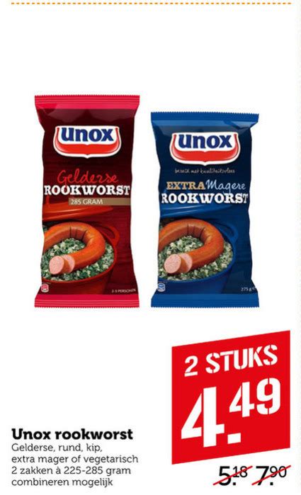 Unox Rookworst Folder Aanbieding Bij Coop Details