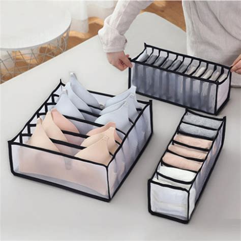 Underwear Storage Box With Compartments Socks Bra Underpants Organizer