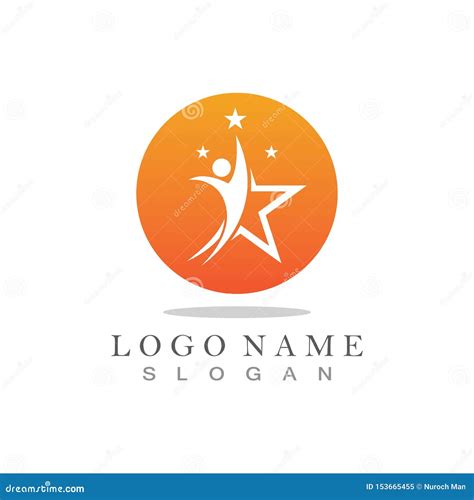 Star Logo Success People Template Vector Icon Illustration Design