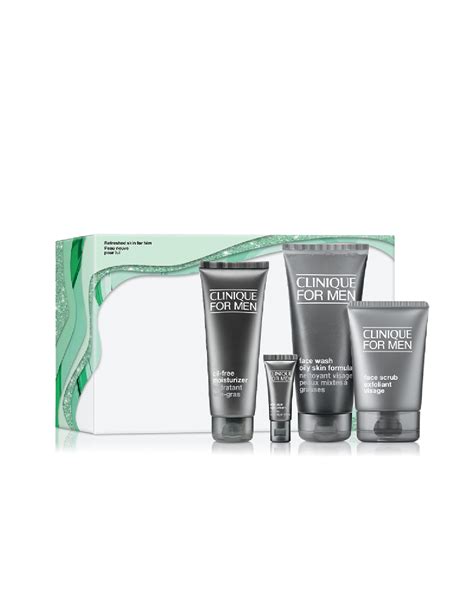 Clinique For Men Skincare Essentials Gift Set For Oily Skin Types ...