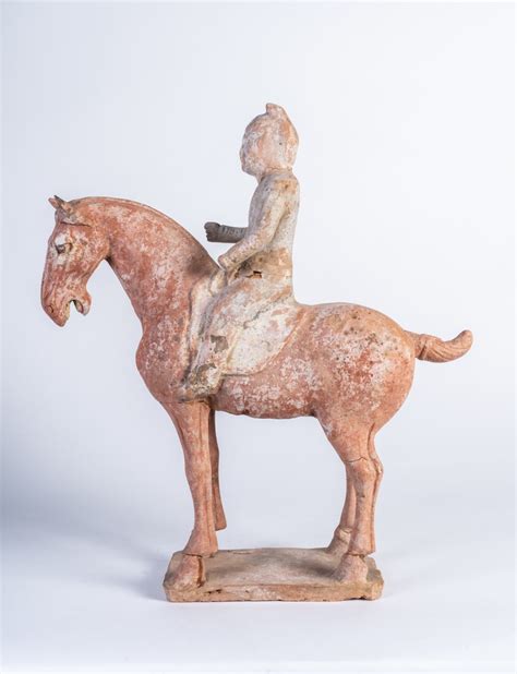 Cavallo E Cavaliere In Terracotta Cina Dinastia Tang Arte Cinese