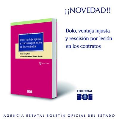 Novedad Editorial BOE Dolo ventaja injusta y rescisión por lesión en