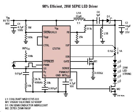 100V, Full Featured LED Controller for Boost, Buck or Buck-Boost High ...