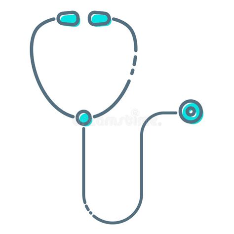 Stethoscope In The Shape Of A Heart Beat On A Ekg Isolated On A White