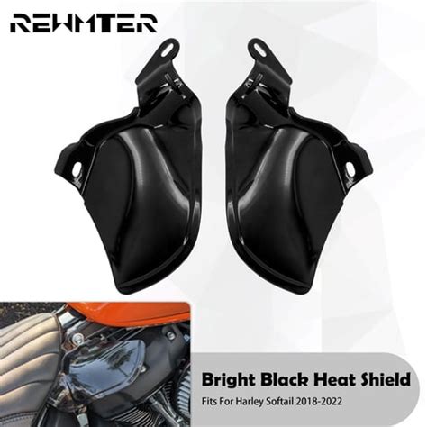 Motorcycle Gloss Black Reflective Saddle Shields Air Heat Deflector For