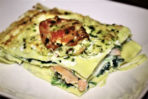 Lasagne Met Gerookte Zalm Spinazie En Ricotta Recept Zalm Oven