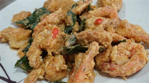 Resep Udang Telur Asin Salted Egg Prawn Youtube