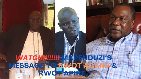 Mapenduzi Tells Rivaling Acholi Chiefs To Dialogue Youtube