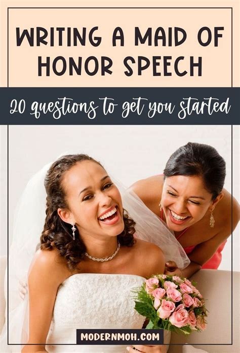 Questions To Help You Write Your Maid Of Honor Speech Artofit