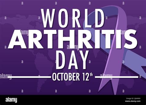 World Arthritis Day Poster Design Illustration Stock Vector Image And Art