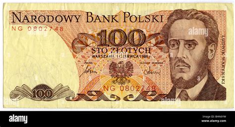 Money Finance Banknotes Poland 100 Zloty Polish National Bank