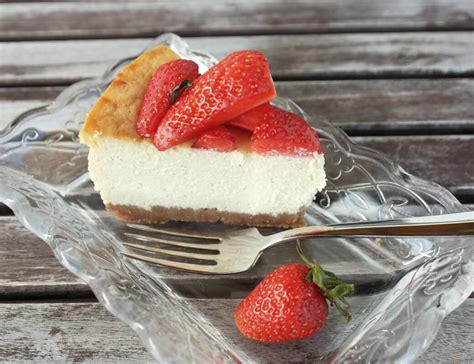 Rezept für New York Cheesecake mit Erdbeeren