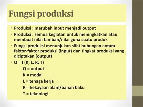 Contoh Soal Fungsi Produksi Jangka Panjang