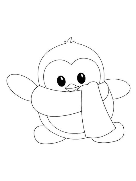 Coloriage Pingouin Kawaii télécharger et imprimer gratuit sur