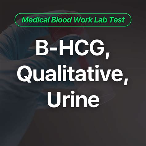 B Hcg Qualitative Urine Medical Lab Test Wittmer Rejuvenation Clinic