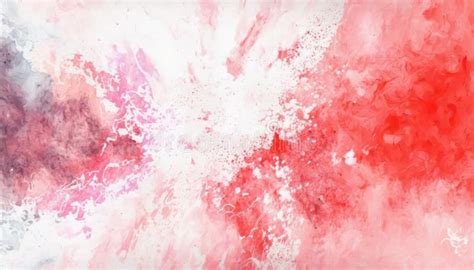 bright abstract watercolor background red  white paint splatters