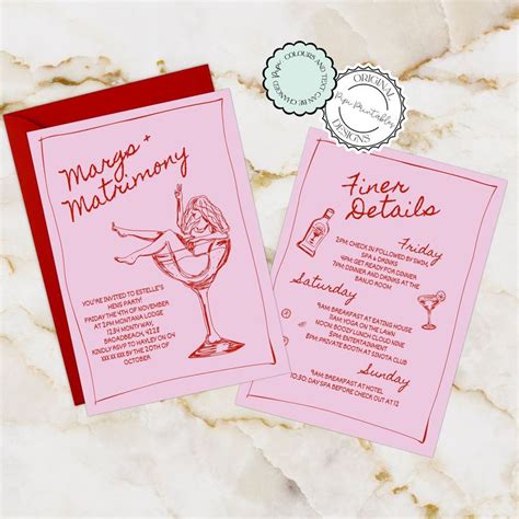 Margs And Matrimony Illustrated Bachelorette Party Weekend Itinerary