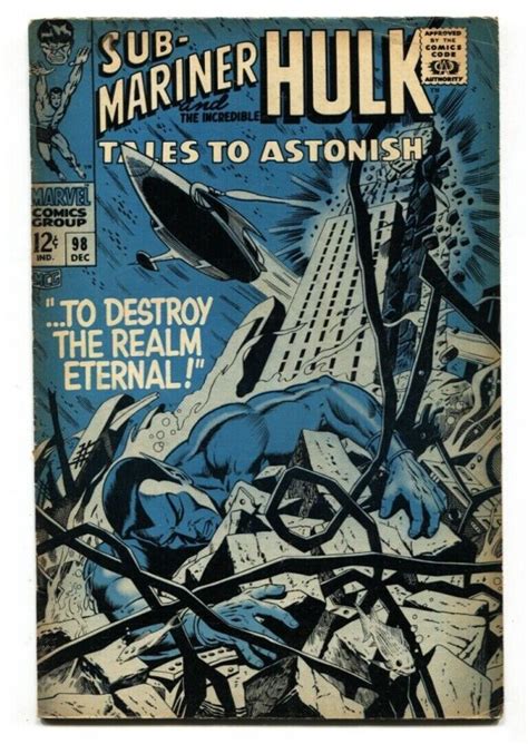 Tales To Astonish Comic Book Sub Mariner Hulk Marvel Vg Comic