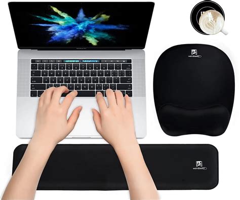 Ergonomic Keyboard Wrist Rest Pad And Mouse Pad Hand Support For Laptop Computer