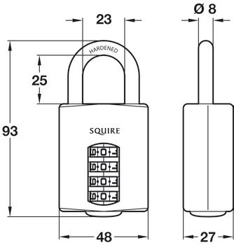 Padlock Combination Open Shackle H Fele U K Shop