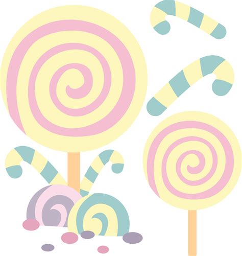 Sweets In Candyland Vector With Cute Kids Set 6820759 Vector Art At