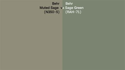 Behr Muted Sage Vs Sage Green Side By Side Comparison