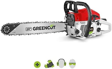 GREENCUT GS620X Benzin Kettensäge mit 2 Takt Motor 62cc 3 8 PS mit 20