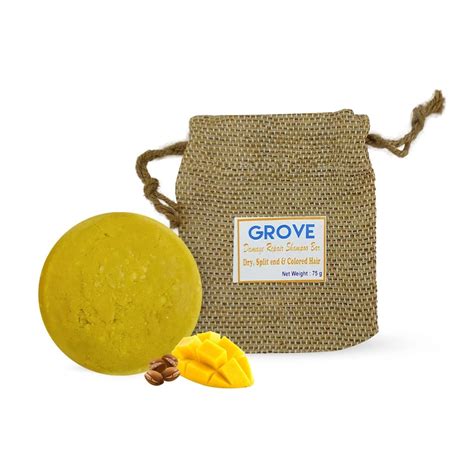 Buy Grove Keratin Mango Solid Shampoo Bar Vegan Best For Split Ends Colored Hair With