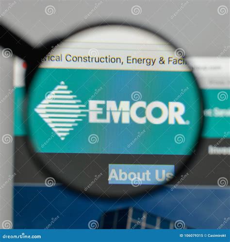 Milan, Italy - August 10, 2017: EMCOR Group Logo on the Website Editorial Image - Image of ...