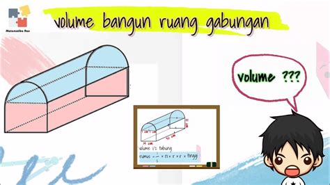 Volume Bangun Ruang Gabungan Balok Dan Setengah Tabung Youtube