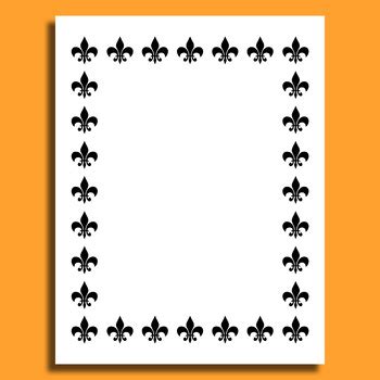 Fleur De Lis Border Frame Printable By Structureofdreams TPT