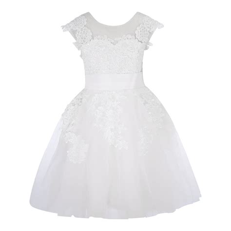 Jdefeg Girls Midi And Dresses Girl Childrens Bridesmaid Lace Junior