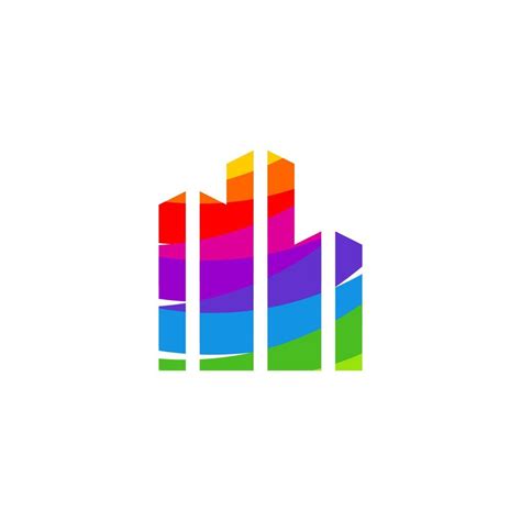 Colorful city logo design vector, Creative City logo template 12344223 ...