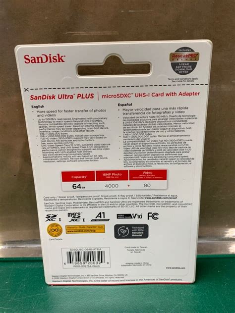 Sandisk Ultra Plus Gb Microsdxc Uhs I Card W Adapter Mb S