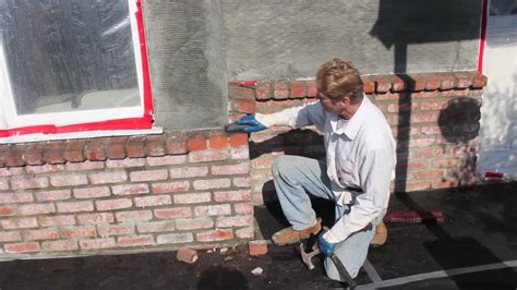 How To Stucco A Brick Wall Youtube