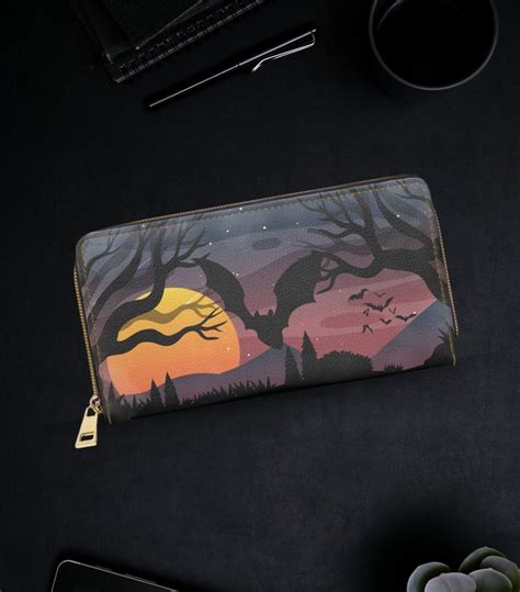 Goth Wallet Cute Wallet Goth Bat Wallet Zippered Gothic Wallet Gothic