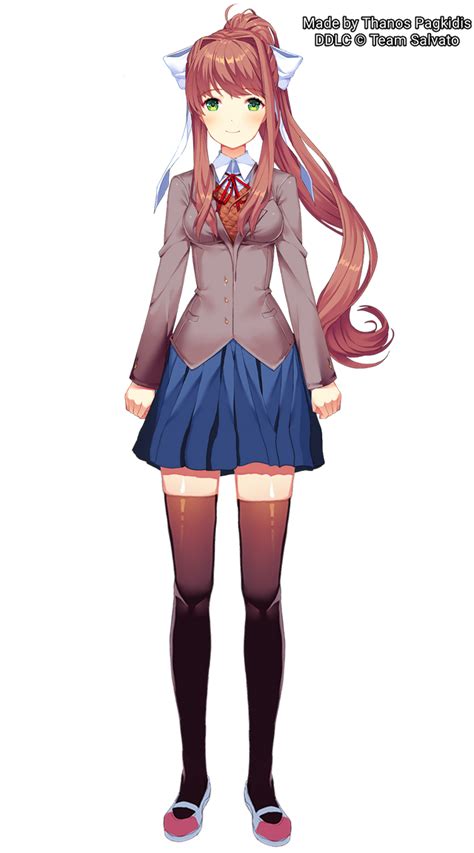 Just A Monika Sprite But Its Full Body Ddlc Literature Club