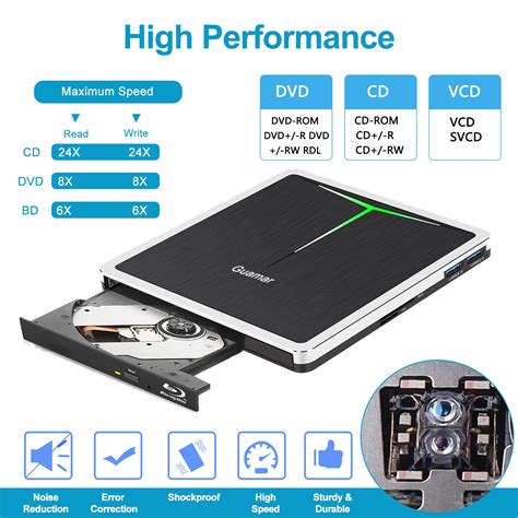 Snapklik External Blu Ray Drive USB 3 0 Type C Bluray Burner DVD