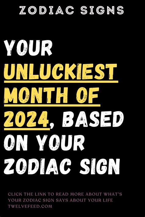 Your Unluckiest Month Of 2024 Based On Your Zodiac Sign The Twelve