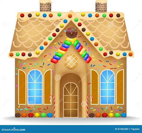 Cartoon Gingerbread House Stock Vector Illustration Of Ginger 87482480