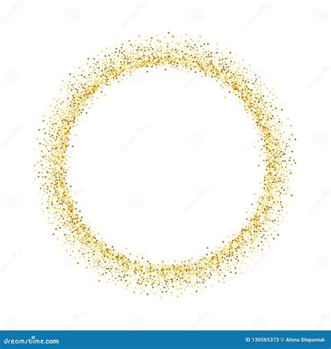 Gold Glitter Background Gold Sparkle Round Frame Template For Holiday Dc