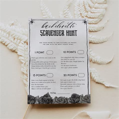 Editable Bachelorette Scavenger Hunt Bride Or Die Printable