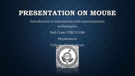 Presentation On Mouse Ppt