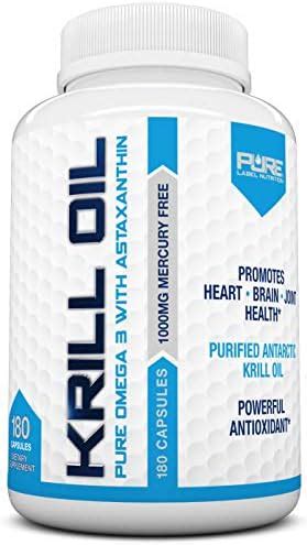 Pure Label Nutrition Krill Oil Capsules W Omega Dha Epa Brain