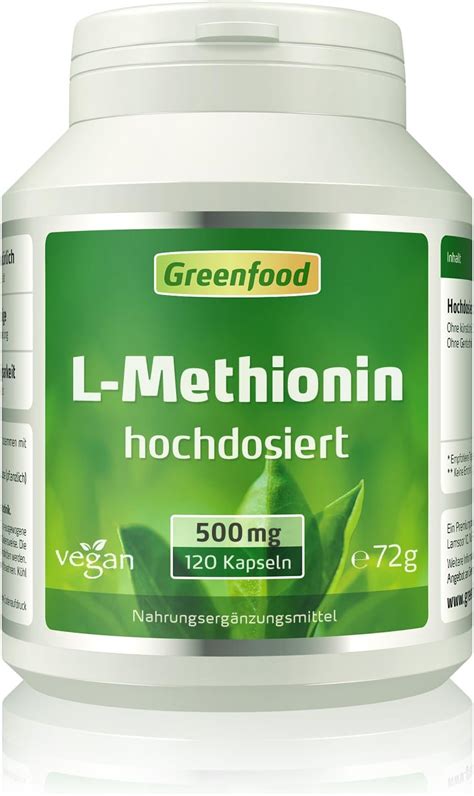 L Methionin Mg Hochdosiert Kapseln Vegan Wichtige Und