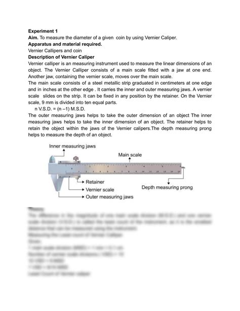 Measuring the diameter of a coin using vernier calliper | Physics H2 ...