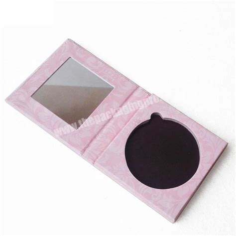 Custom Cardboard Empty Makeup Palette For Single Eyeshadow Pan With Mirror