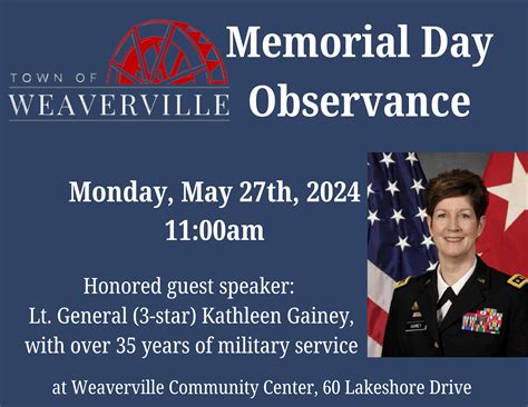 Memorial Day Holiday and Observance - Town of Weaverville
