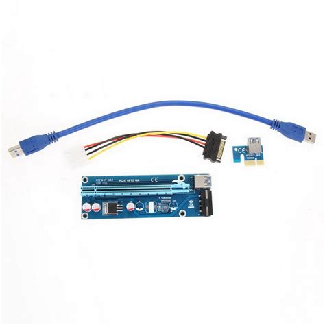 Usb30 Pci Express 1x To 16x Extender Riser Card Adapter Converter W